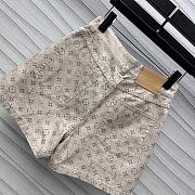 Okify Louis Vuitton Beige Denim Shorts SML  - 3