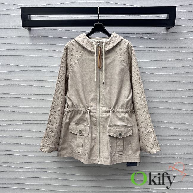 Okify Louis Vuitton Beige Denim Jacket SML  - 1