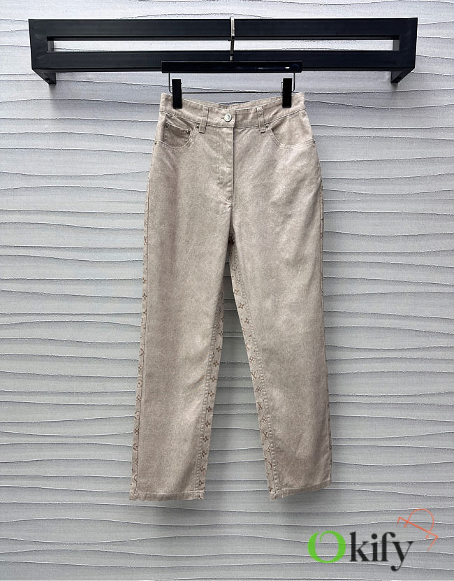 Okify Louis Vuitton Beige Denim Trousers SML  - 1