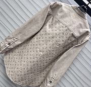 Okify Louis Vuitton Beige Denim Shirt Jacket SML  - 3