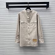 Okify Louis Vuitton Beige Denim Shirt Jacket SML  - 1