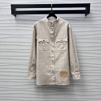 Okify Louis Vuitton Beige Denim Shirt Jacket SML 