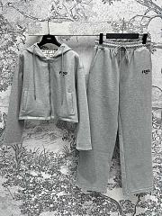 Okify Fendi Set Of Grey Gray Jacket And Pants  - 1