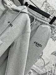 Okify Fendi Set Of Grey Gray Jacket And Pants  - 4