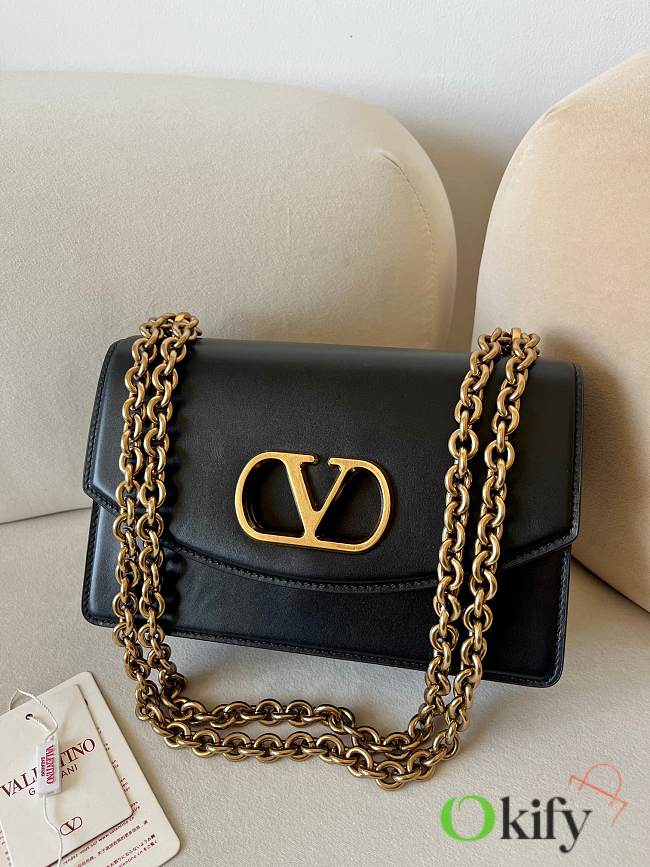 Okify Valentino Garavani Vain Bag In Black 24x16x8cm  - 1