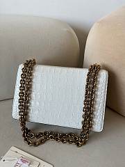 Okify Valentino Garavani Vain Bag In White Crocodile Patent 24x16x8cm  - 5