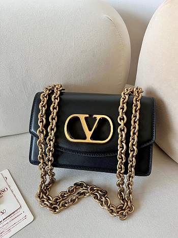 Okify Valentino Garavani Vain Bag In Black 19.5x13x7cm 