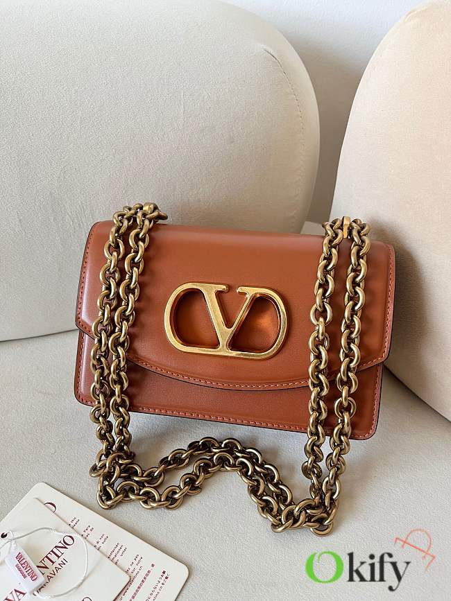 Okify Valentino Garavani Vain Bag In Brown 19.5x13x7cm  - 1