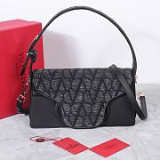 Okify Valentino Garavani Le Grand Deuxieme Toile Iconographe Bag In Black 28x25x6cm  - 1