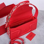 Okify Valentino Garavani Le Grand Deuxieme Toile Iconographe Bag In Red 28x25x6cm  - 3