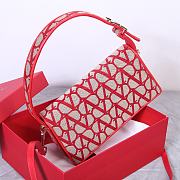 Okify Valentino Garavani Le Grand Deuxieme Toile Iconographe Bag In Red 28x25x6cm  - 5