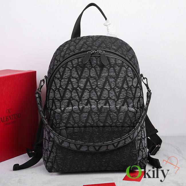 Okify Valentino Garavani La Troisieme Toile lconographe Backpack In Black 30x40x23cm - 1