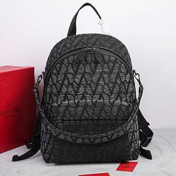 Okify Valentino Garavani La Troisieme Toile lconographe Backpack In Black 30x40x23cm