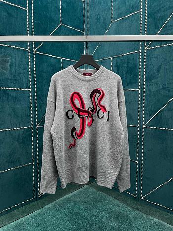 Okify Gucci Grey Gray Snake Sweater SML