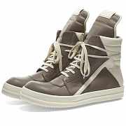 Okify Rick Owens Geobasket Sneakers in Dust/White  - 1