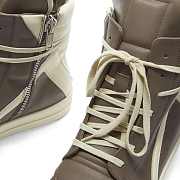 Okify Rick Owens Geobasket Sneakers in Dust/White  - 2