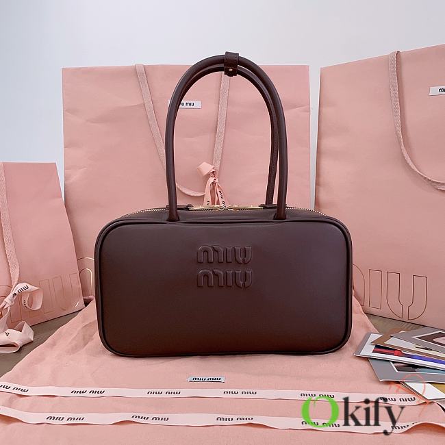 Okify MiuMiu Beau Dark Brown Bag 29x17x9cm  - 1