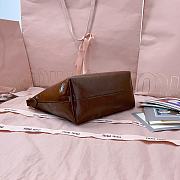 Okify MiuMiu Patent Leather Bag In Brown 25.5x19x14x10cm  - 4