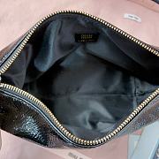 Okify MiuMiu Patent Leather Bag In Black 25.5x19x14x10cm  - 4