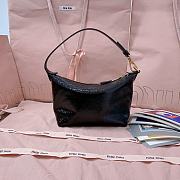 Okify MiuMiu Patent Leather Bag In Black 25.5x19x14x10cm  - 2