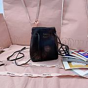 Okify MiuMiu Coffee Nappa Leather Pouch 17x14x6cm  - 1