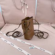 Okify MiuMiu Brown Nappa Leather Pouch 17x14x6cm  - 5