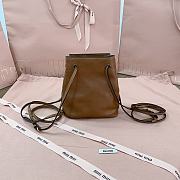 Okify MiuMiu Brown Nappa Leather Pouch 17x14x6cm  - 4