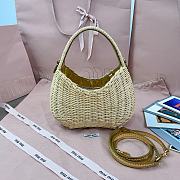 Okift MiuMiu Wander Wicker Hobo Woven Bag 20x17x6cm 20610 - 5