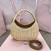 Okift MiuMiu Wander Wicker Hobo Woven Bag 20x17x6cm 20611 - 2