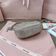 Okify MiuMiu Wander Crystal Bag In Beige 17x10x6cm  - 2