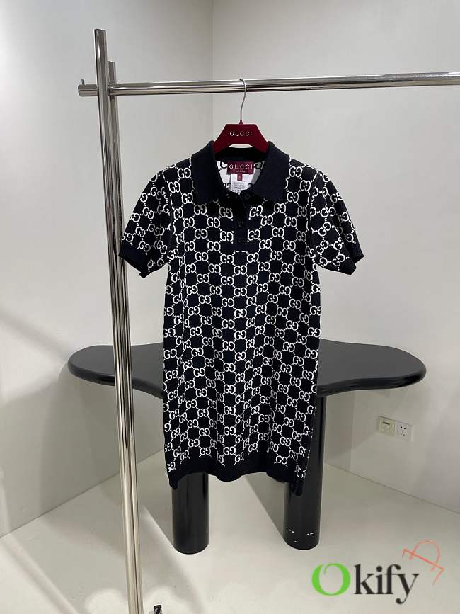 Okify Gucci Reversible Black And White Polo Dress SML - 1