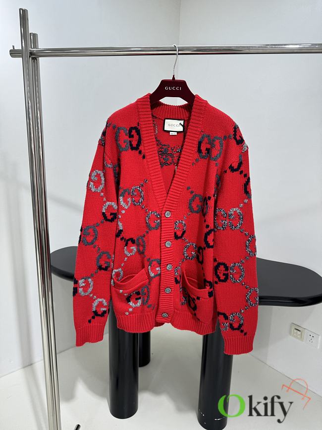 Okify Gucci Red Cardigan SML  - 1