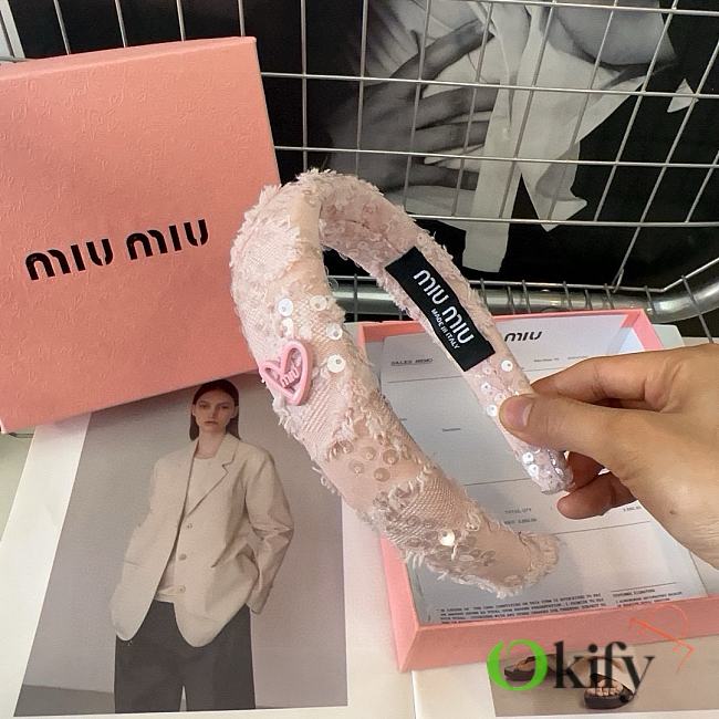 Okify MiuMiu Pink Heart Headband  - 1