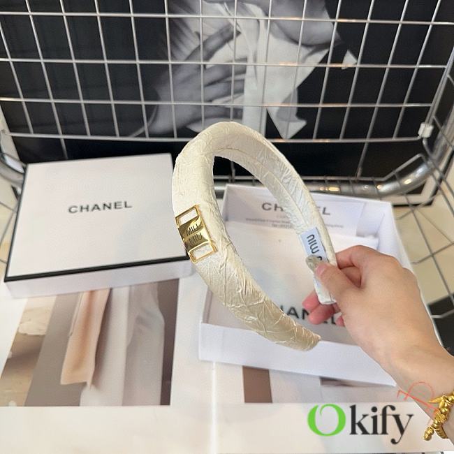 Okify MiuMiu White Headband  - 1