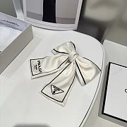 Okify Prada White Bow Hairclip  - 1