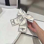 Okify Prada White Bow Hairclip  - 4