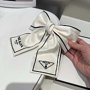 Okify Prada White Bow Hairclip  - 2