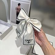 Okify Prada White Bow Hairclip  - 3