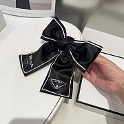 Okify Prada Black Bow Hairclip  - 1