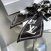 Okify Louis Vuitton Black And White Bow Hairtie  - 4