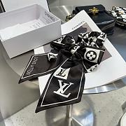 Okify Louis Vuitton Black And White Bow Hairtie  - 3