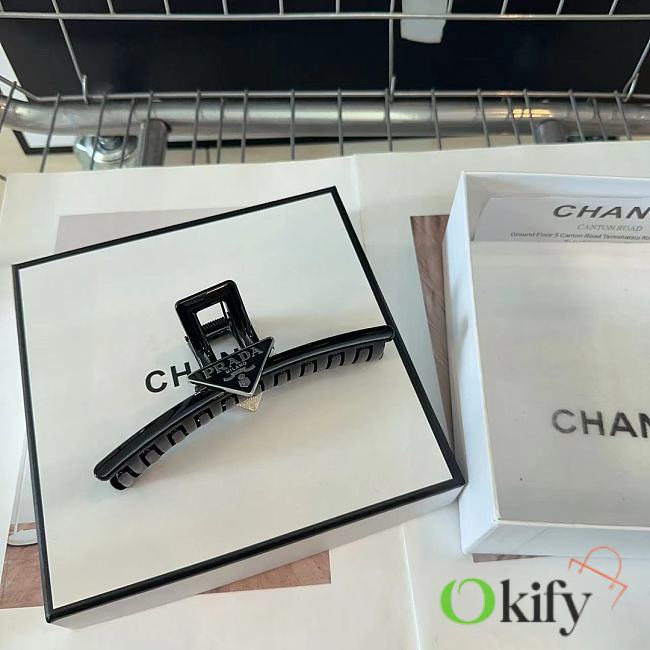 Okify Prada Black Hairclip 20635 - 1