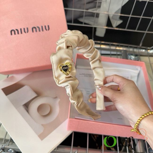 Okify MiuMiu Beige Headband 20639 - 1