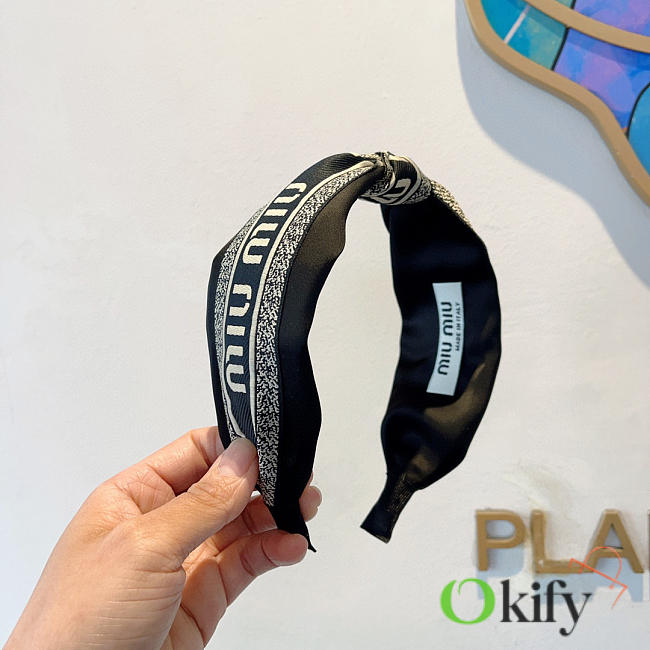 Okify MiuMiu Black Headband 20643 - 1