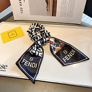 Okify Fendi Black Ribbon Hairtie  - 1