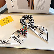 Okify Fendi White Ribbon Hairtie  - 3