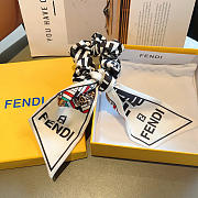 Okify Fendi White Ribbon Hairtie  - 2