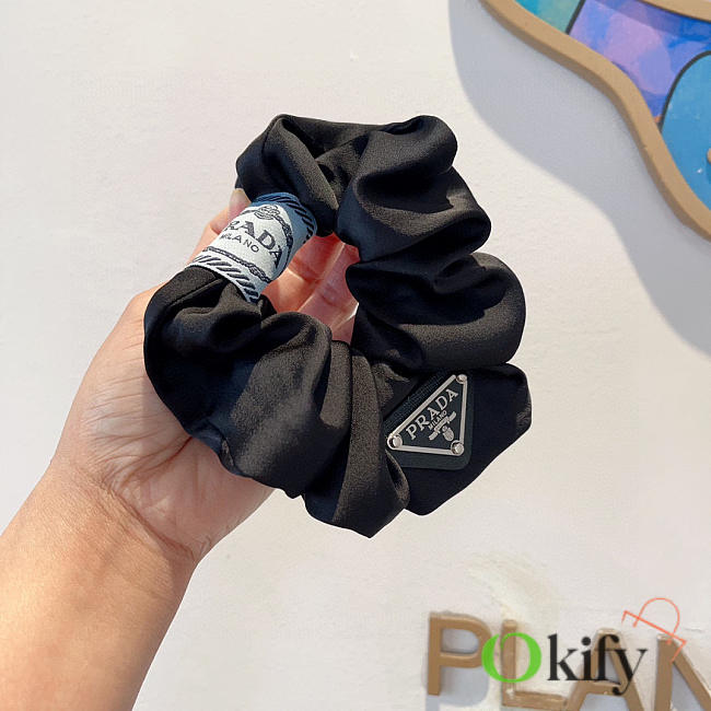 Okify Prada Black Scrunchies Hairtie - 1