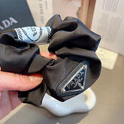 Okify Prada Black Scrunchies Hairtie - 3