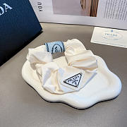 Okify Prada White Scrunchies Hairtie - 3